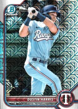 2022 Bowman Chrome Prospects Dustin Harris Mojo Refractors #BCP-190 Texas Rangers J9