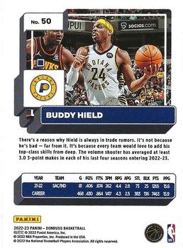 2022-23 Panini Donruss Buddy Hield #50 Indiana Pacers