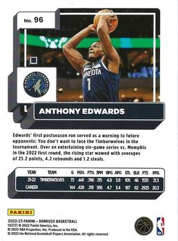 2022-23 Panini Donruss Anthony Edwards #96 Minnesota Timberwolves