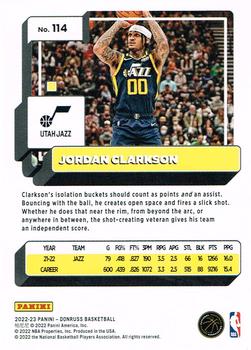 2022-23 Panini Donruss Jordan Clarkson #114 Utah Jazz
