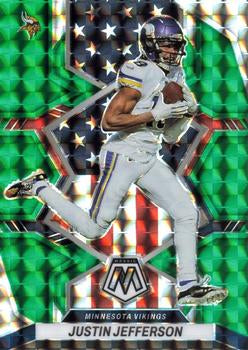 2022 Panini Mosaic Football Green Mosaic Prizm Justin Jefferson #264