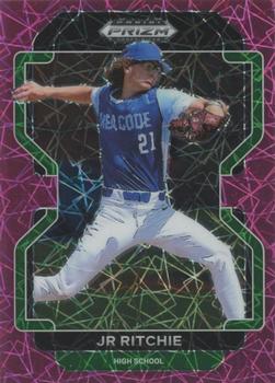2022 Panini Prizm Draft Pick JR Ritchie Neon Pink Velocity Prizms #35 High School
