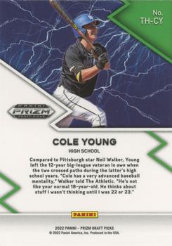 2022 Panini Prizm Draft Pick Cole Young Thunderstruck #TH-CY High School