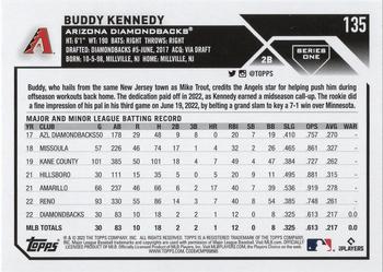 2023 Topps Holo Refractor Buddy Kennedy Rookie #135 Arizona Diamondbacks
