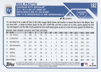 2023 Topps Holo Refractor Nick Pratto Rookie #182 Kansas City Royals