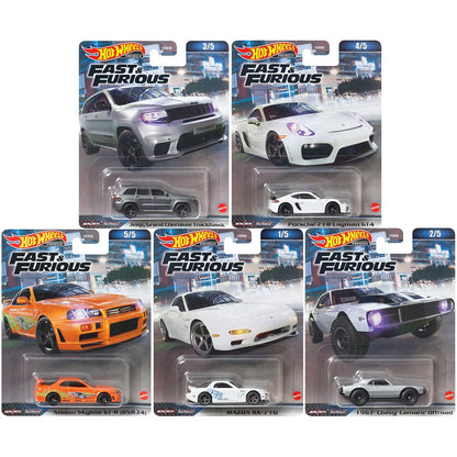2023 Hot Wheels Fast & Furious Premium Set of 5, 1/64 Diecast Model Cars HNW46-956A