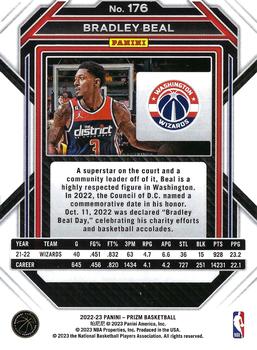 2022-23 Panini Prizm Silver Bradley Beal #176 Washington Wizards