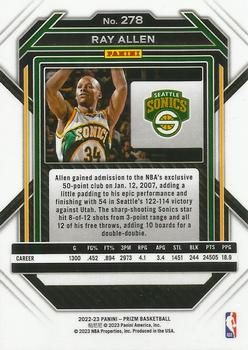 2022-23 Panini Prizm Silver Ray Allen #278 Seattle Supersonics