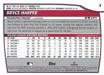2023 Topps Big League Bryce Harper #3 Philadelphia Phillies