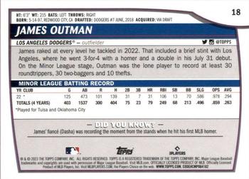 2023 Topps Big League James Outman Rookie #18 Los Angeles Dodgers