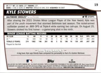 2023 Topps Big League Kyle Stowers Rookie #19 Baltimore Orioles