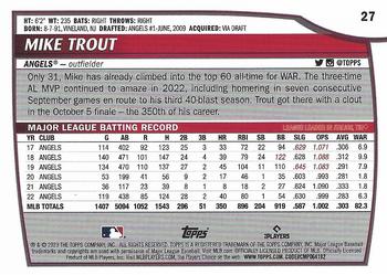 2023 Topps Big League Mike Trout #27 Los Angeles Angels