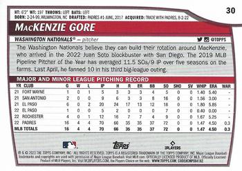 2023 Topps Big League MacKenzie Gore #30 Washington Nationals