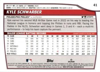 2023 Topps Big League Kyle Schwarber #41 Philadelphia Phillies