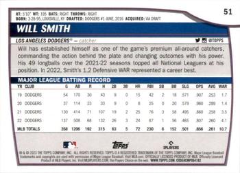 2023 Topps Big League Will Smith #51 Los Angeles Dodgers
