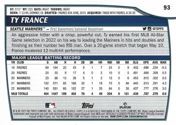 2023 Topps Big League Ty France #93 Seattle Mariners
