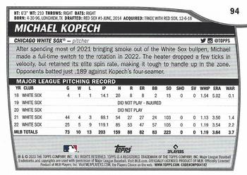 2023 Topps Big League Michael Kopech #94 Chicago White Sox