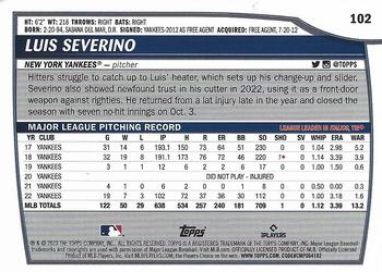 2023 Topps Big League Luis Severino #102 New  York Yankees