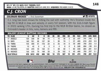 2023 Topps Big League C.J. Cron #146 Colorado Rockies