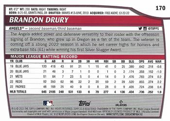2023 Topps Big League Brandon Drury #170 Los Angeles Angels