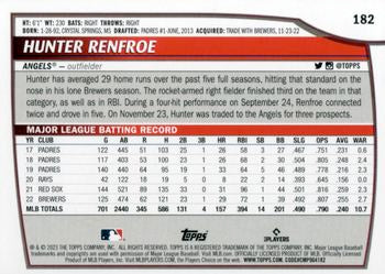 2023 Topps Big League Hunter Renfroe #182 Los Angeles Angels