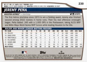 2023 Topps Big League RAINBOW FOIL Jeremy Pena #230 Houston Astros