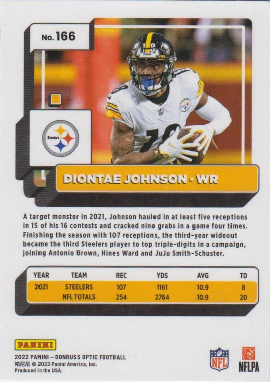 2022 Panini Donruss Optic #166 - Diontae Johnson - Pittsburgh Steelers