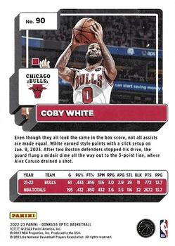 2022-23 Panini Donruss Optic Coby White #90 Chicago Bulls