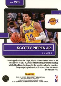 2022-23 Panini Donruss Optic Scotty Pippen Jr. #228 Los Angeles Lakers