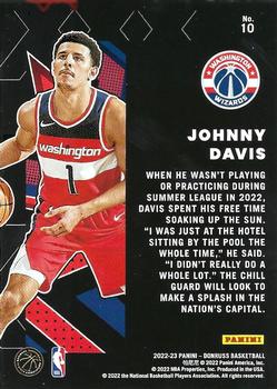 2022-23 Panini Donruss Great X-Pectations Johnny Davis #10 Washington Wizards