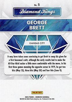 2023 Panini Diamond Kings George Brett #5 Kansas City Royals