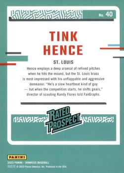 2023 Panini Donruss Rated Prospects Tink Hence #40 St. Louis Cardinals