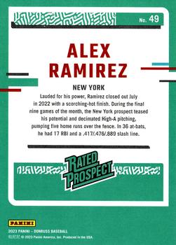 2023 Panini Donruss Rated Prospects Alex Ramirez #49 New York Mets