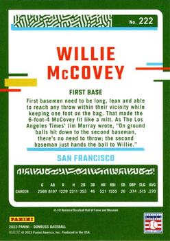 2023 Panini Donruss Willie McCovey #222 San Francisco Giants