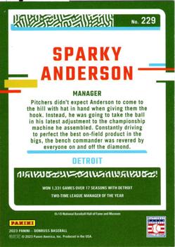 2023 Panini Donruss Sparky Anderson #229 Detroit Tigers