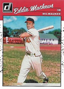 2023 Panini Donruss Retro 1990 Eddie Mathews #258 Milwaukee Braves