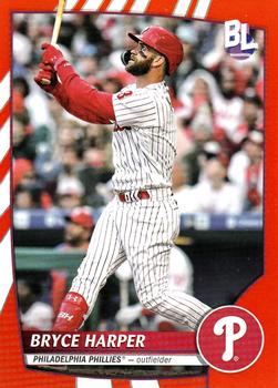 2023 Topps Big League Electric Orange Bryce Harper #3 Philadelphia Phillies