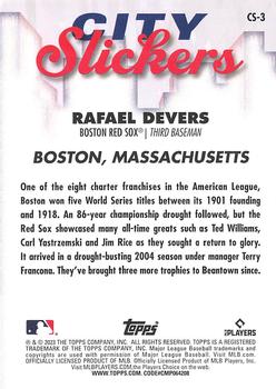 2023 Topps Big League CITY SLICKERS Rafael Devers #CS-3 Boston Red Sox