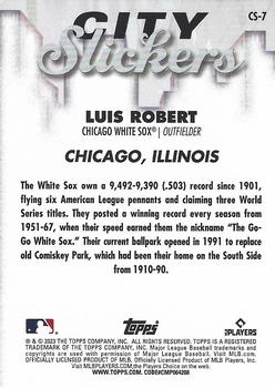 2023 Topps Big League CITY SLICKERS Luis Robert #CS-7 Chicago White Sox