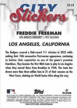 2023 Topps Big League CITY SLICKERS Freddie Freeman #CS-14 Los Angeles Dodgers