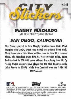 2023 Topps Big League CITY SLICKERS Manny Machado #CS-18 San Diego Padres