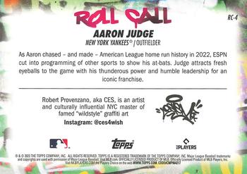 2023 Topps Roll Call Wild Style Aaron Judge #RC-4 New York Yankees