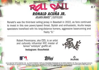 2023 Topps Roll Call Wild Style Ronald Acuna Jr. #RC-9 Atlanta Braves