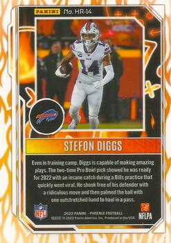 2022 Panini Phoenix STEFON DIGGS #HR-14 Hot Routes RED /199 - Buffalo Bills