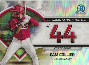 2023 Bowman Chrome #BTP-44 Cam Collier Scouts Top 100 Refractor Cincinnati Reds