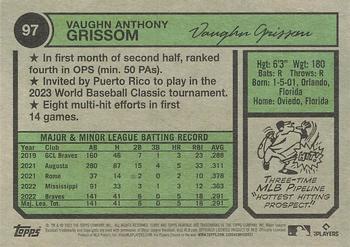 2023 Topps Heritage Vaughn Grissom RC #97 Atlanta Braves