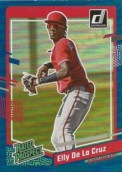 Elly De La Cruz 2023 Donruss Rated Prospect Blue Hologram Foil