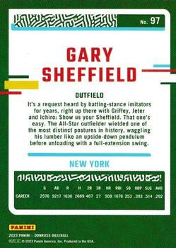 2023 Panini Donruss Orange Holo Gary Sheffield #97 New York Yankees