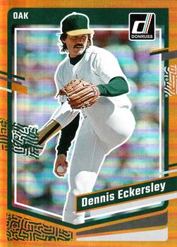 2023 Panini Donruss Orange Holo Dennis Eckersley #158 Oakland A's
