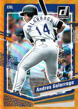 2023 Panini Donruss Orange Holo Andres Galarraga #228 Colorado Rockies